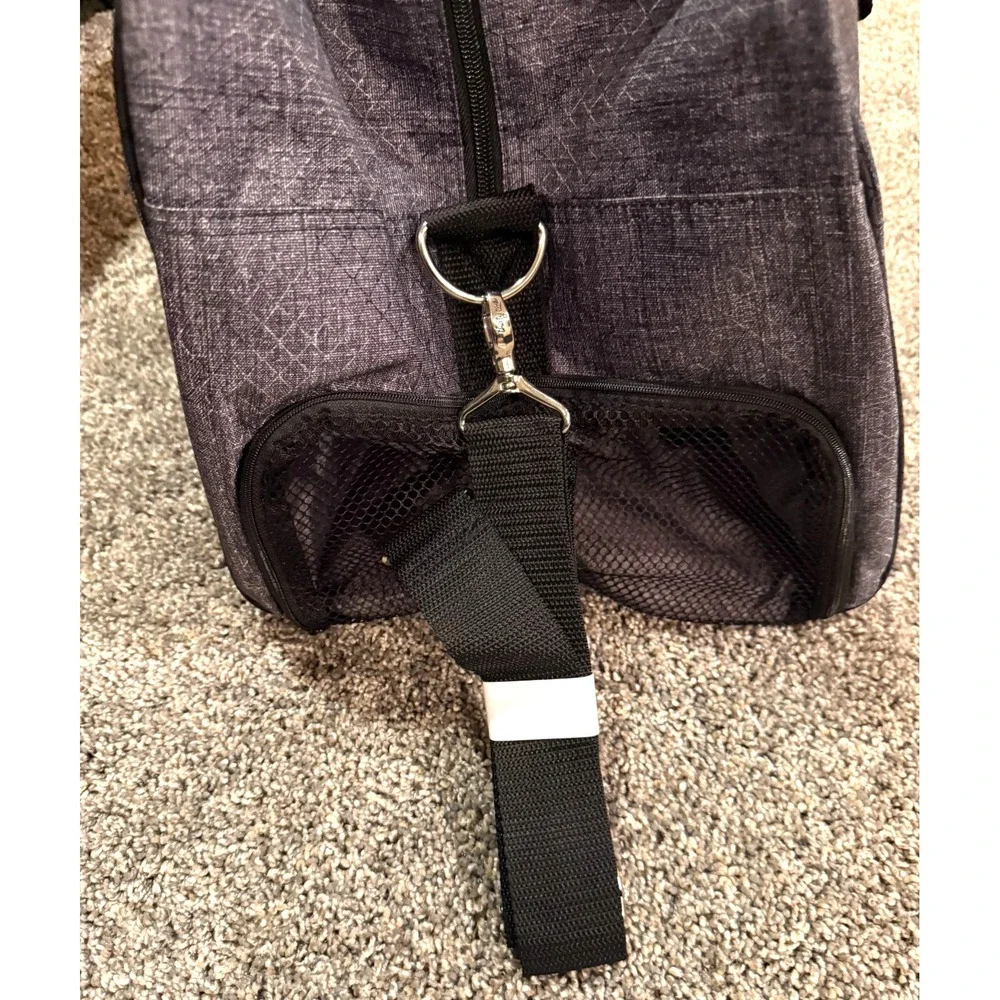 Thirty One All Packed Duffle Gym Sports Bag Duffel Monogram TRAVIS NEW Shoe Area